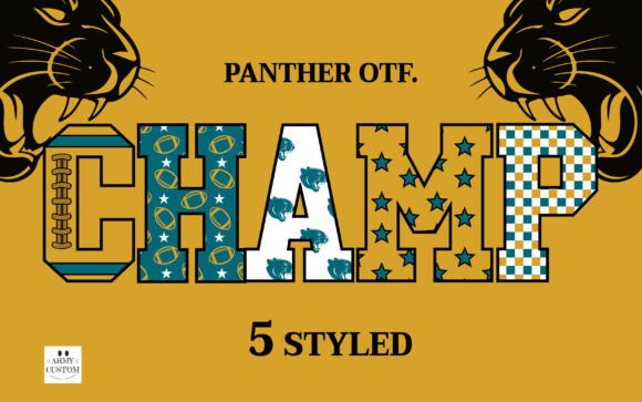 Athletic Typography: The American Football Panther Edge