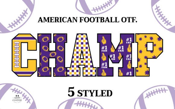 Athletic Typography: The Power of American Football 5 Balls
