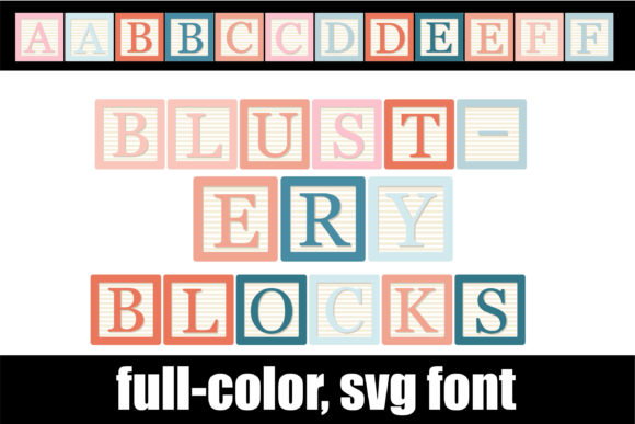 Blustery Block: A Colorful Typeface for Winter Projects