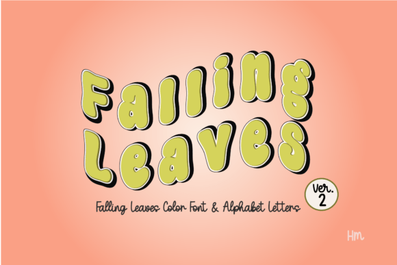 Bring Nature Indoors: The Falling Leaves Green Display Font