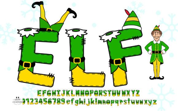 Buddy Elf Green Yellow Edition: A Festive Color Font