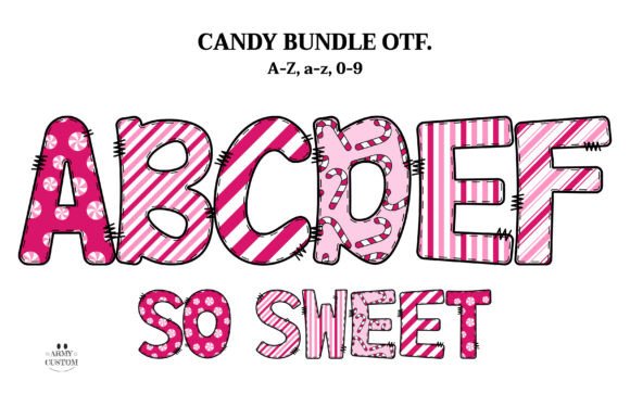 Christmas Candy Pink: A Sweet Typographic Treat