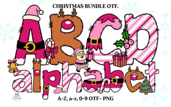 Christmas Pink Bundle: A Whimsical Holiday Typeface
