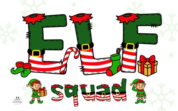 Elf Squad Candy Stripe: A Festive Font for Holiday Projects