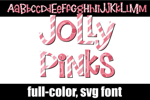 Jolly Pinks: A Vibrant Full-Color Font for Playful Brands