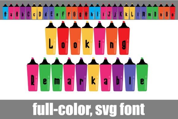 Looking Remarkable: A Creative Font with Colorful Character