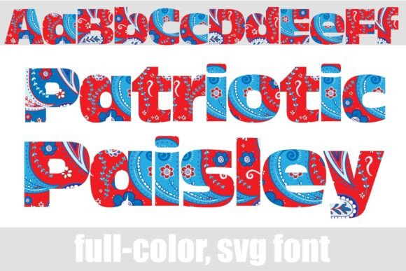 Patriotic Paisley: A Bold Font for Distinctive Designs
