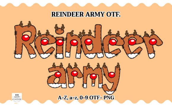 Reindeer Army: A Whimsical Font for Holiday Design