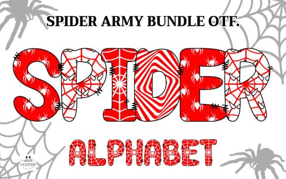 Spider Army Bundle: Command Attention with a Bold Font