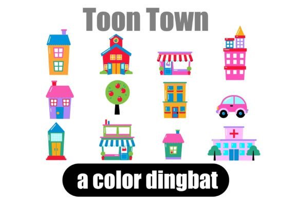 Unleash Creativity with the Toon Town Color Dingbat Font